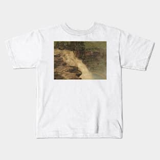 A Waterfall in Colombia by Frederic Edwin Church Kids T-Shirt